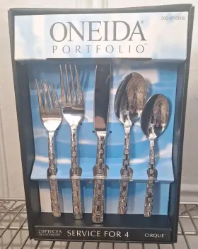 B787020a Oneida Cirque Service For 4- 20 Piece Flatware Set 18/0 Stainless Nos Brand New