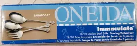 Oneida B963003c Saratoga 3 Piece Serving Salad Set Immaculate 18/10 Stainless Steel