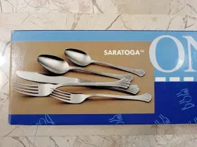 B963005b Oneida Saratoga 5 Piece Place Setting Flatware Immaculate 18/10 Stainless Steel #3