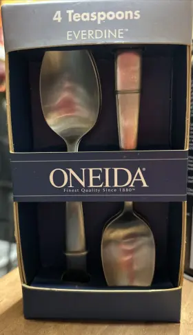 H157004b Oneida Everdine Teaspoons Set Of 4 18/0 Stainless Steel Flatware