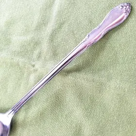 72822 Oneida Ltd S L And G H Rogers Stainless 2 Iced Teaspoons Homestead Pattern 7.5 Inch Glossy #2