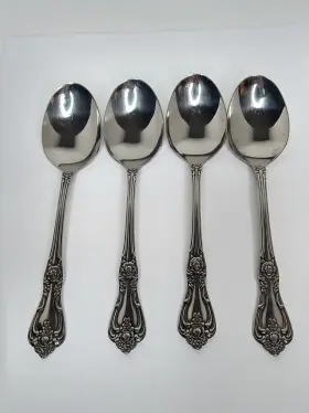 573-x6106 Oneida Ltd / Wm A Rogers Premier 4 Usa President Stainless Soup Table Spoons Flatware
