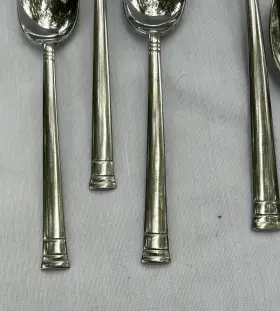 M6517 Oneida Lot Of 9 Stainless Sunnybrook 6 Oval Soup Spoons 3 Teaspoons #3