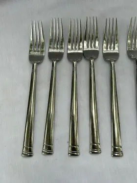 M6518 Oneida Lot Of 9 Sunnybrook 6 Forks 2 Salad 1 Serving Fork Flatware #3