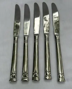 M6519 Oneida Lot Of 6 Sunnybrook Stainless 5 Dinner Knives 1 Butter Knife Flatware #3