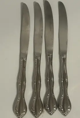 M8899 Oneida Community Cantata Stainless Lot Of 4 Knives Flatware 9 Inch