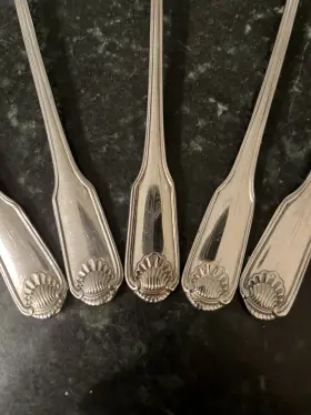 Ncuk45k Oneida Classic Shell Set Of 5 Teaspoons