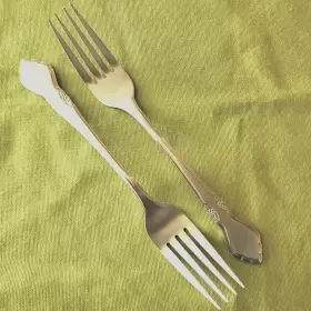 73012 Oneida/northland 2 Dinner Forks Stainless Mussette Pattern 7 3/8 Inch Korea #73012
