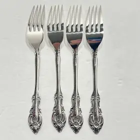Ocsaf8 Oneida Community Silver Artistry Dinner Fork 4 Pc Set Silverware Flatware Plated #2