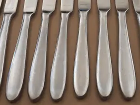 Ohs481 Oneida Pattern Dinner Knife Glossy Stainless Flatware 12pc #3