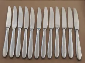 Ohs481 Oneida Pattern Dinner Knife Glossy Stainless Flatware 12pc