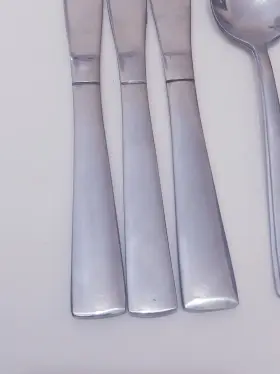 Ohs494 Oneida Pattern Glossy Stainless Steel Flatware By Silver Plain Handle #3
