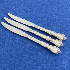Ohs95 Oneida Royal Prestige By Stainless Flatware Dinner Knife Floral - Set Of 3 #2