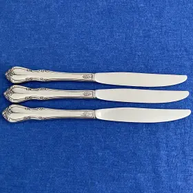 Ohs95 Oneida Royal Prestige By Stainless Flatware Dinner Knife Floral - Set Of 3 #3