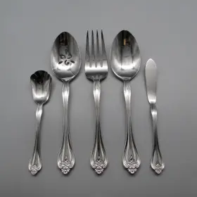 Serving5 Oneida Ohsbout/serving5 Stainless Flatware - Boutonniere 5pc Serving Set New