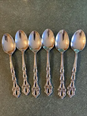 Tsx6 Oneida Ohschan/tsx6 Stainless Chandelier Teaspoons - Set Of Six
