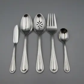 Serving5 Oneida Ohscounte/serving5 Stainless Flatware - Countess Glossy 5pc Serving Set New