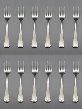 Sfx12 Oneida Ohsdistinc/sfx12 Stainless Distinction / Fireside - Salad Forks Set Of Twelve Usa Made