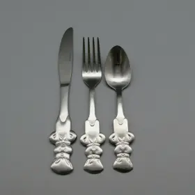 Yoss3 Oneida Ohsdou/yoss3 Stainless Flatware - Pillsbury Doughboy 3pc Youth / Child Set New