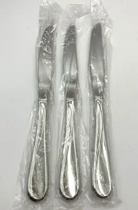 K1mx12 Oneida Ohsflr/k1mx12 3 Stainless Flight / Reliance Dinner Knives - Set Of Three Usa Made