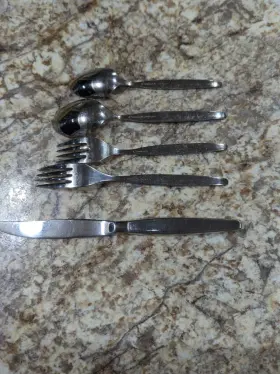 5pps Oneida Ohsfro/5pps Stainless Frostfire 5pc Place Setting Usa Made #2