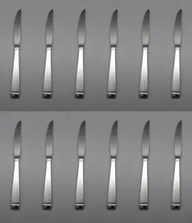 Stksx12 Oneida Ohsfros/stksx12 Stainless Frost Solid-handle Steak Knives - Set Of Twelve