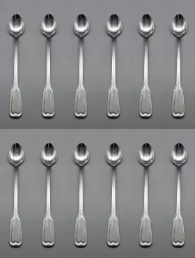 Itsx12 Oneida Ohsham/itsx12 18/10 Stainless Flatware Hampshire Iced Beverage Spoons - Set Of Twelve