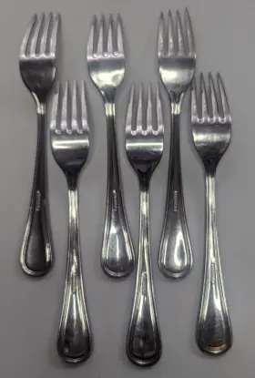 F2x6 Oneida Ohsholl/f2x6 6 Stainless Flatware Hollis Dinner Forks - Extra Large 8 3/4 Inch #2