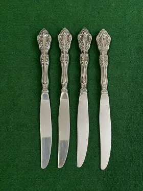 Oneida Ohsmich/k1x4 Stainless Flatware Michelangelo Dinner Knives Set Of Four Free Ship