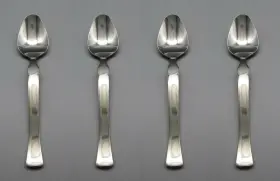 Ohsmod1 Oneida Ohsmod1/tsx4 Stainless Flatware - Mod Teaspoons Set Of Four Circa 2000