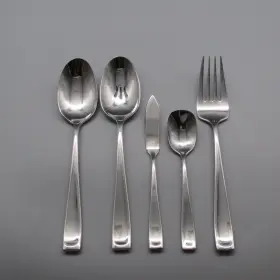 Serving5 Oneida Ohsmoda1/serving5 Stainless Flatware Moda Glossy 5pc Serving Set New / Viet