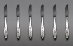 K1mx6 Oneida Ohsmyr/k1mx6 Community Stainless Flatware My Rose Dinner Knives - Set Of Six Usa