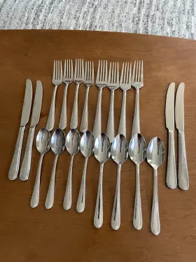 Ohsohs355 Oneida Ohsohs355/tsx10 Ohs355 20 Piece Set 18/10 Stainless Steel Flatware U Loops And Beads