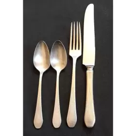 Ohspar1 Oneida Paul Revere Silverplate 1927 By Silver Floral Art Deco Set Monogram 4pc