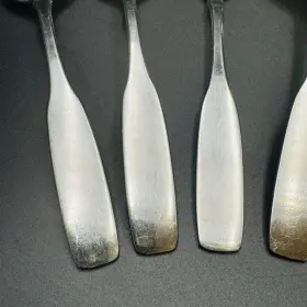 Serving6 Oneida Ohspare/serving6 Paul Revere Stainless Flatware 5 Pc Serving Spoons Cake Server Meat Fork #2
