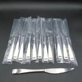 Oneida Ohssamo/stkx4 Stainless Flatware Satin Moda Steak Knives - Set Of 12 New Sealed