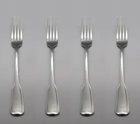 Oneida Ohssan/f2x4 Stainless Flatware - Sandhurst Glossy Dinner Forks Set Of Four
