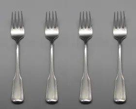 Oneida Ohssan/sfx4 Stainless Flatware Sandhurst Glossy Salad Forks - Set Of Four Cube