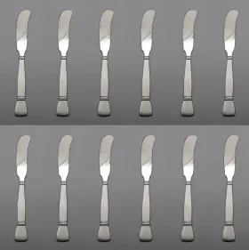 Bsfx12 Oneida Ohssane/bsfx12 Stainless Satin Nexus - Butter Spreaders Set Of Twelve Usa Made