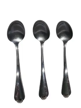 Oneida Ohswih/tsx4 Distinction Deluxe Hh Stainless Winter Hill Soup Spoons - Set Of 3 #2