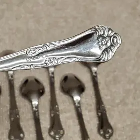 Oneida On101 Azalea 54-212 Glossy Stainless Steel Dinner Spoons Set/7 Replacement Lot