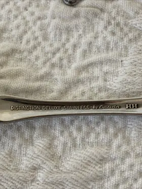 On231 Oneida Raphael Set Of 4 Dinner Forks Distinction Deluxe Stainless Flatware 7.25 Inch #3