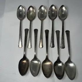 Rg139 Oneida 10 Spoons Del Mar 1881 Rogers Silverplate 6 Inch