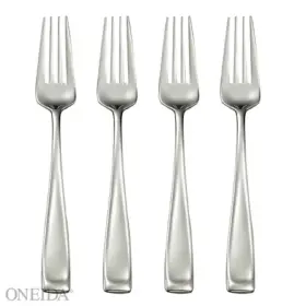 T711004g Oneida Stainless Flatware - Moda Glossy Salad Forks Set Of Four No Viet