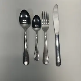 86787 Oneidacraft Oneida Craft Stainless Flatware Ford Motor Co. Dinner Fork Soup Spoon Knife Set