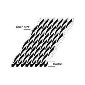 22552 Onlinemetals 0.25 Inch Hole X #18 Carbon Steel Expanded A36-standard