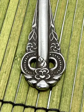 Orl42 Orleans Silver Stainless Japan Flatware Serving Spoon 7-1/2 Inch #3