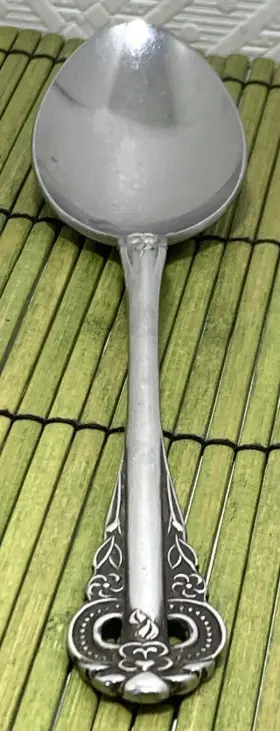 Orl42 Orleans Silver Stainless Japan Flatware Serving Spoon 7-1/2 Inch