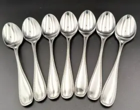 Orl48 Orleans Set Of 7 Silver Stainless Pattern Teaspoons 6 1/8 Inch Japan