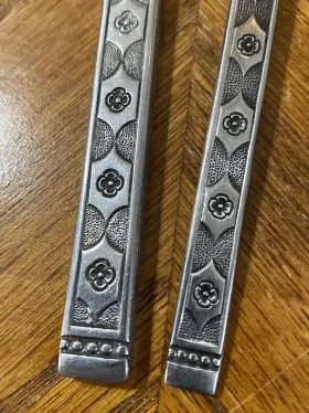 Orl55 Orleans Silver Stainless Dinner And Master Butter Knife Mid Century Lot Of 2 #3